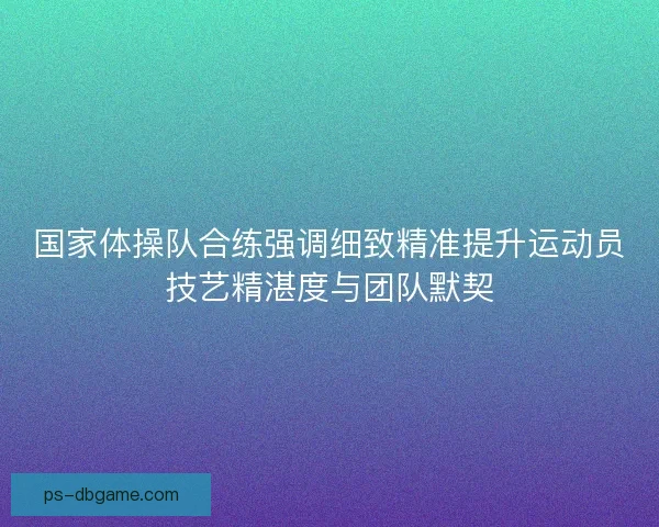 国家体操队合练强调细致精准提升运动员技艺精湛度与团队默契